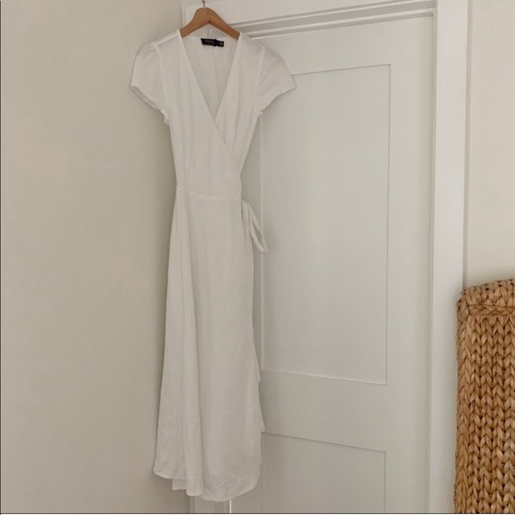 New Ralph Lauren Maxi Linen White Long Dress - Picture 2 of 13